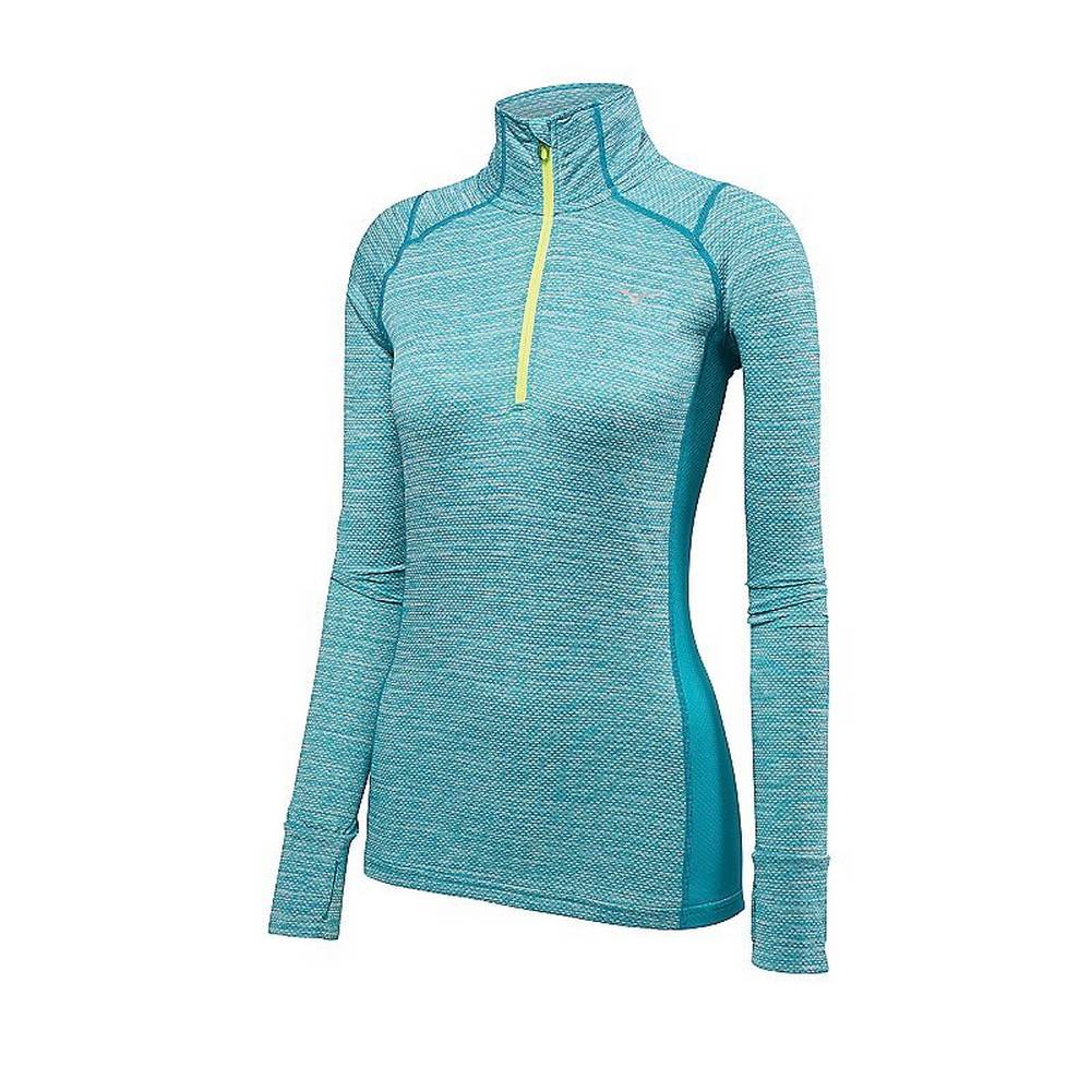 Mizuno Women's Alpha Half Zip Tops Blue (421613-YLE)